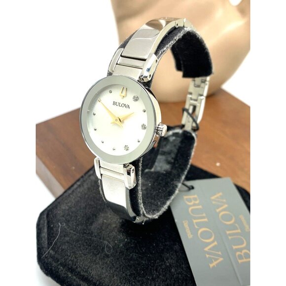 Bulova Women's Watch 96P241 Marc Anthony Quartz Bangle Petite Diamond Silver - Picture 2 of 14